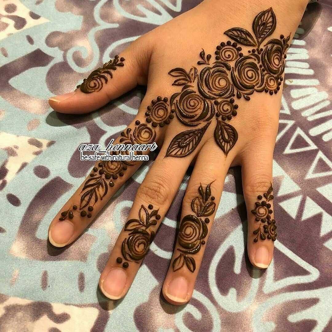 50 Most Attractive Rose Mehndi designs to try - Wedandbeyond