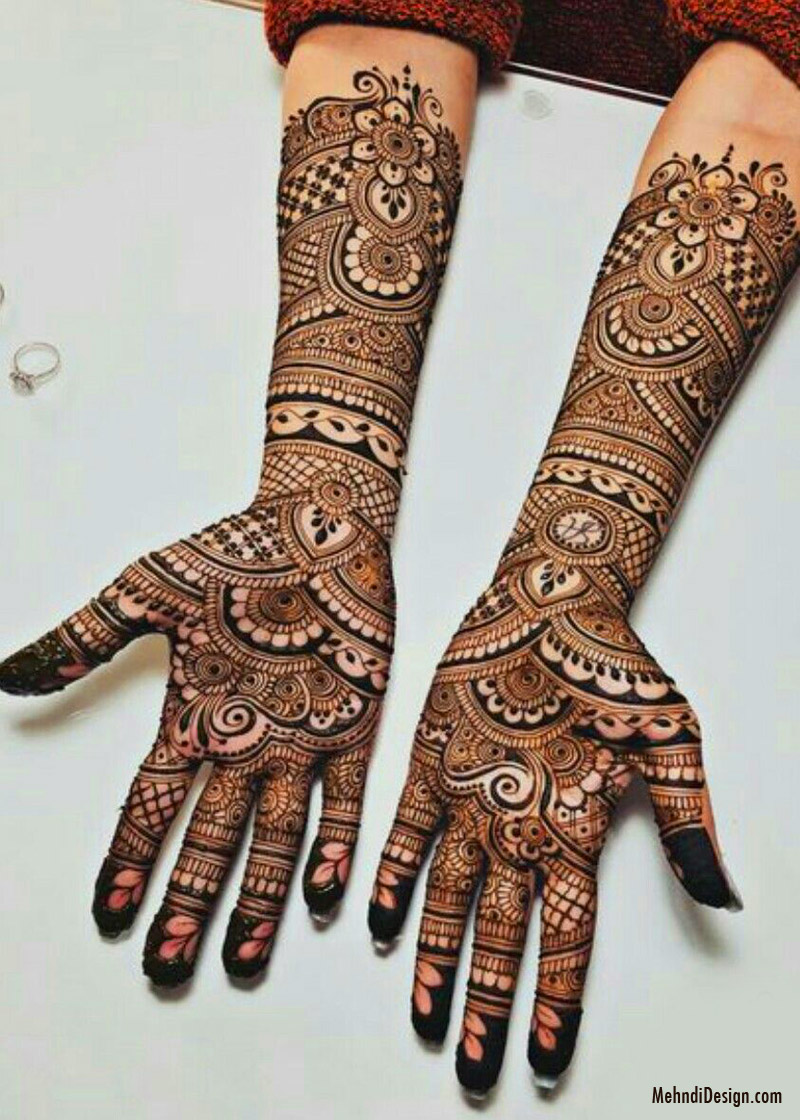 bridal mehndi design for back hand