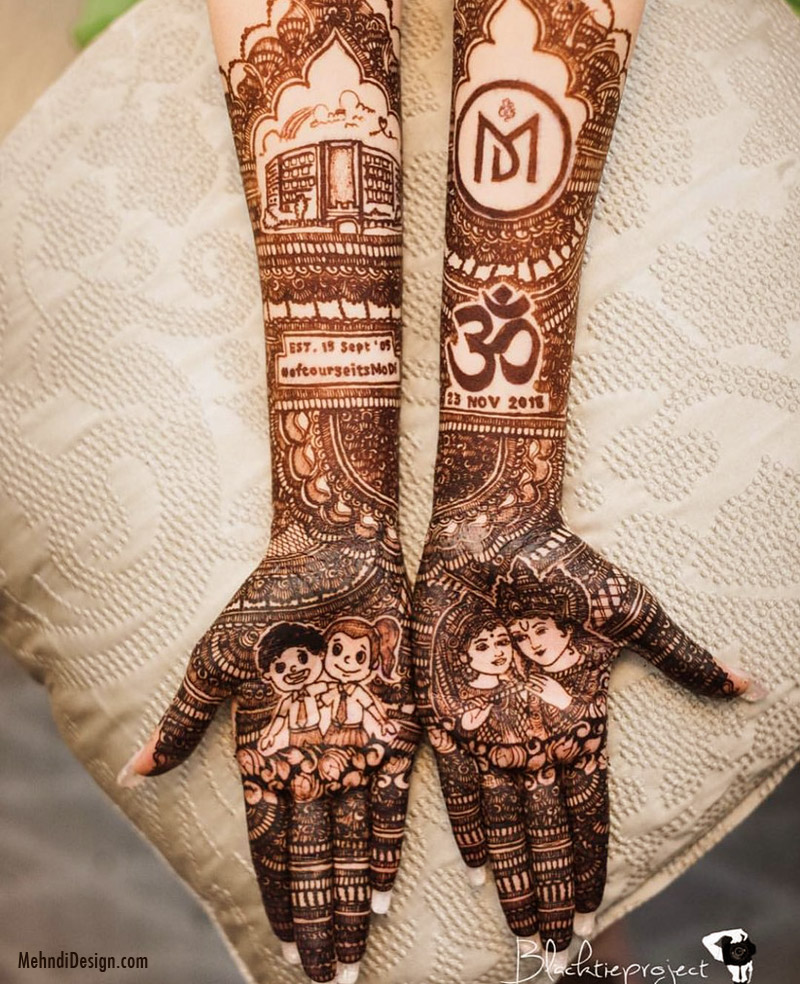 bridal mehndi design for back hand