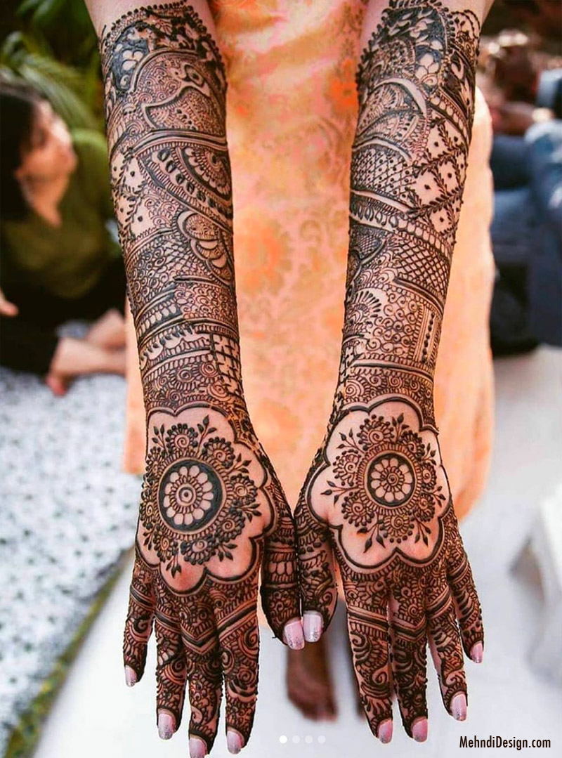 bridal mehndi design for front hand