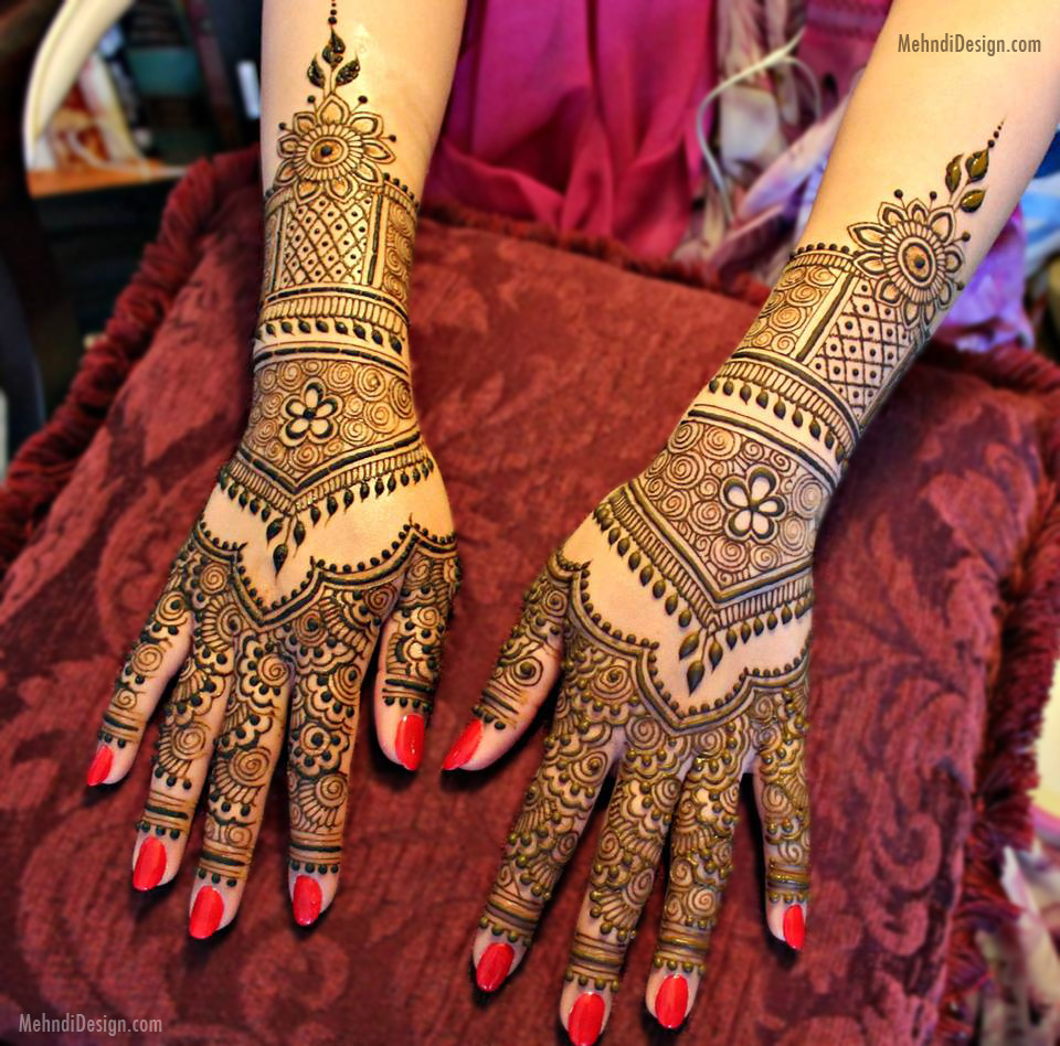 bridal mehndi designs for front hand
