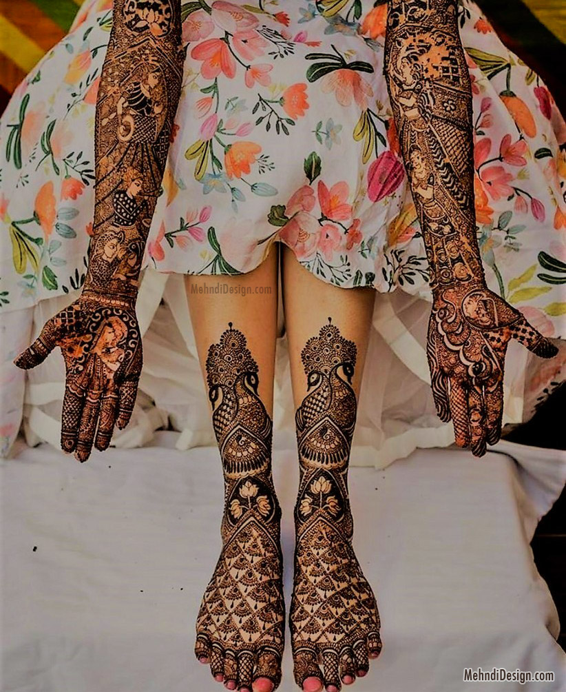 bridal mehndi designs for full hand and legs