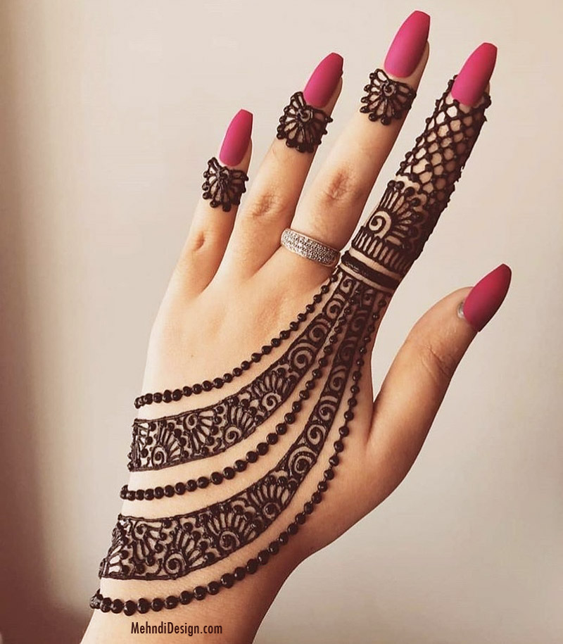 Beautiful Henna Design Front Back Hand Stock Photo 1550246513 | Shutterstock