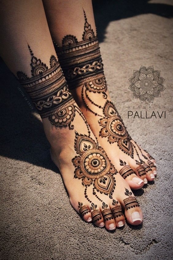 18 indian mehndi design bridal feet